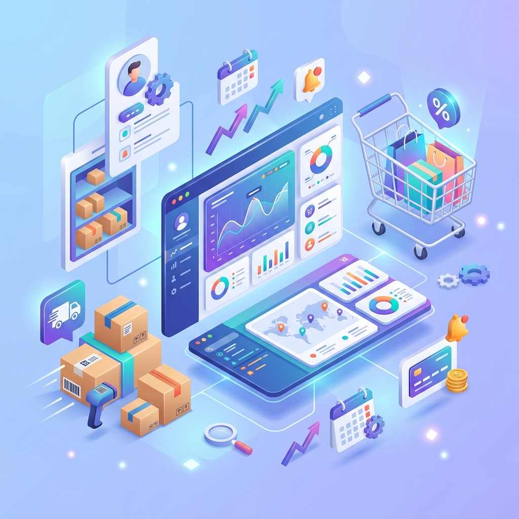 E-commerce Admin Illustration
